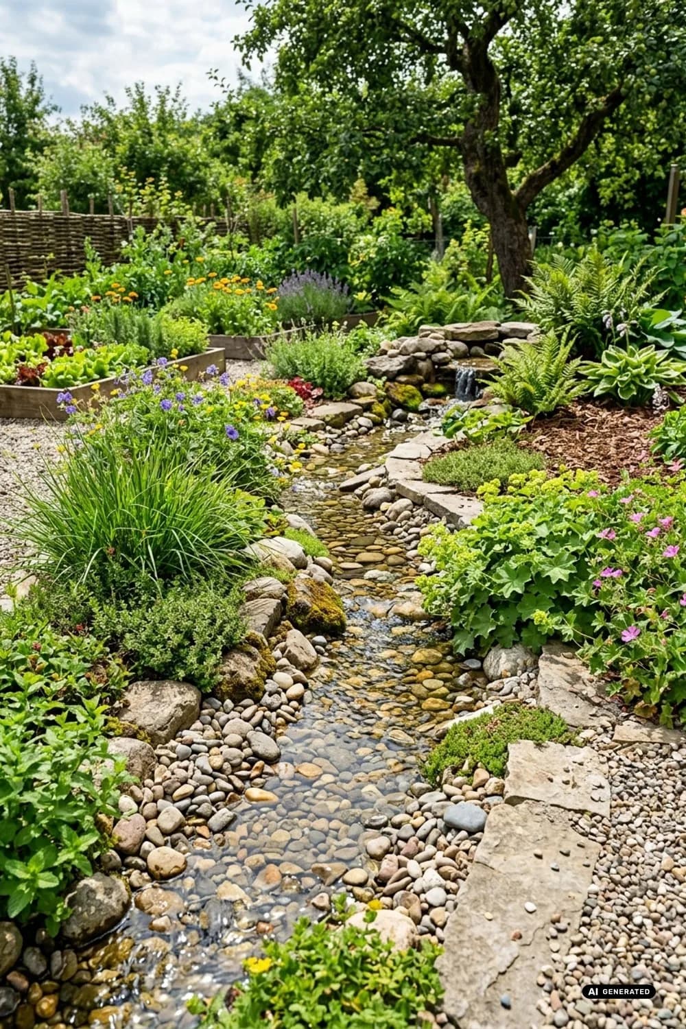 Der kinderfreundliche Spiel-Bachlauf – Bachlauf im Garten anlegen: 11 schöne Ideen