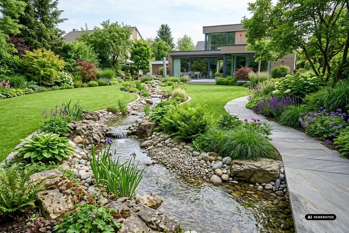 Bachlauf im Garten anlegen: 11 schöne Ideen – Titelbild