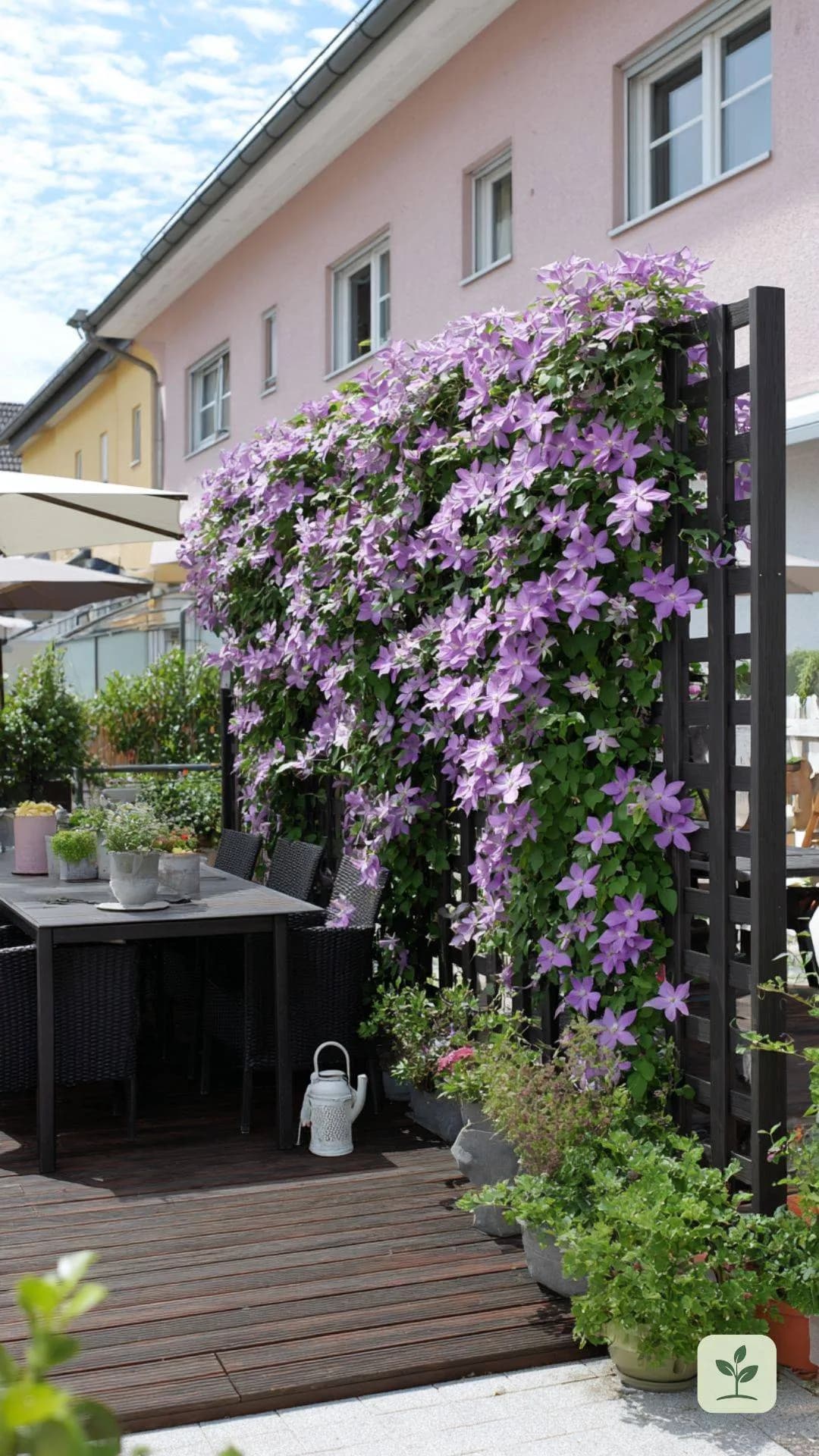 clematis-sichtschutz-pflanzen-terrasse