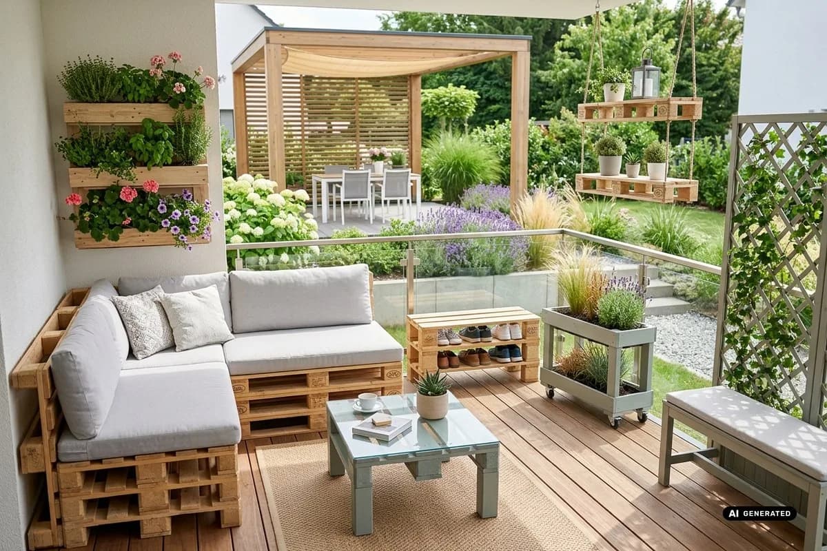 Europaletten auf dem Balkon: 8 kreative Ideen – Titelbild