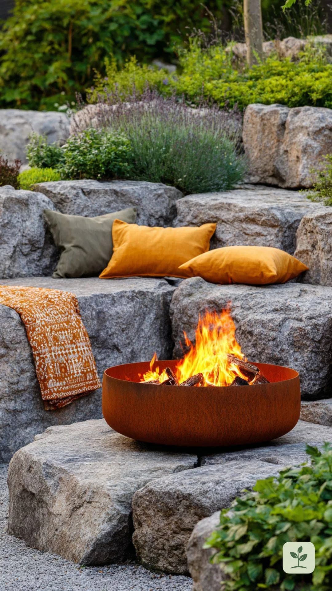 feuerschale-cortenstahl-natursteinmauer