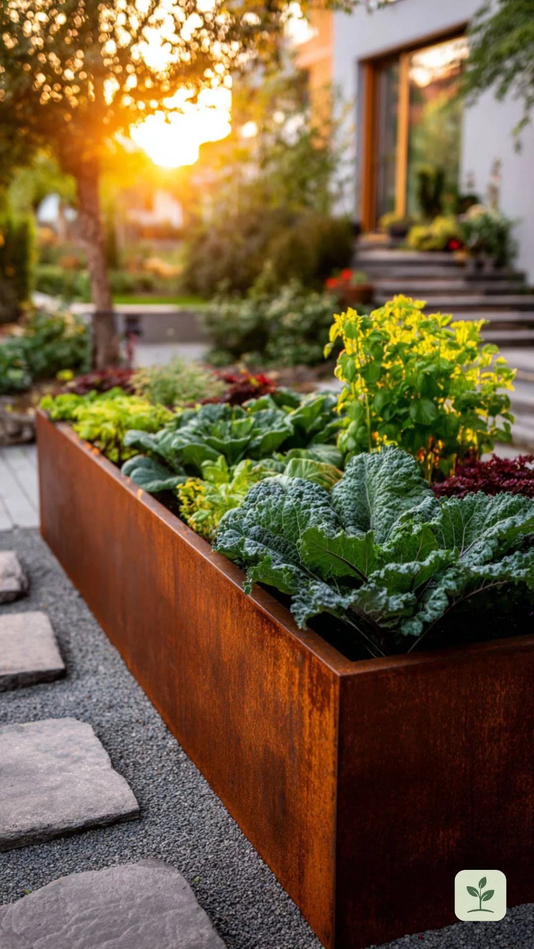 hochbeet-ideen-cortenstahl-modern