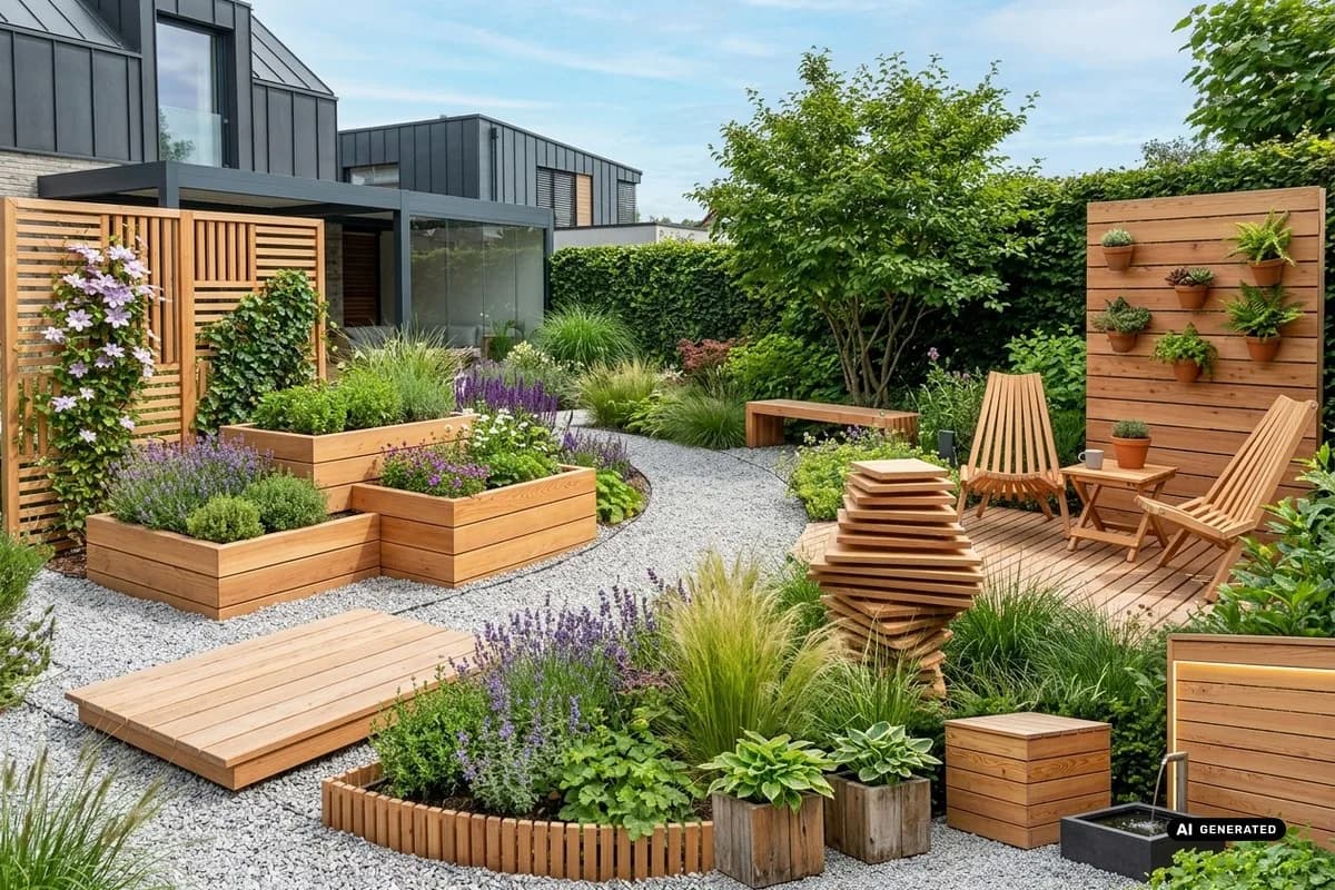 Holzbretter Dekoration im Garten: 11 schöne Ideen – Titelbild