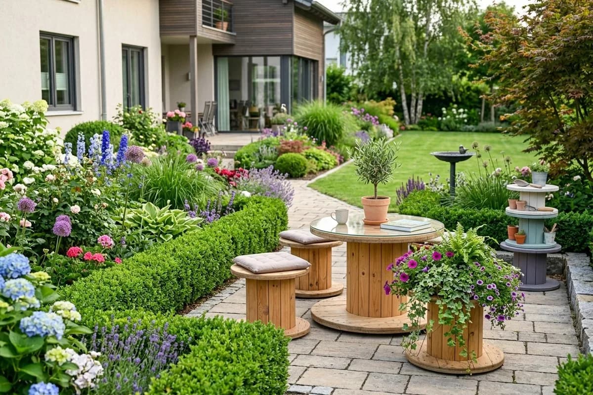 Kabeltrommel im Garten: 9 kreative Ideen – Titelbild