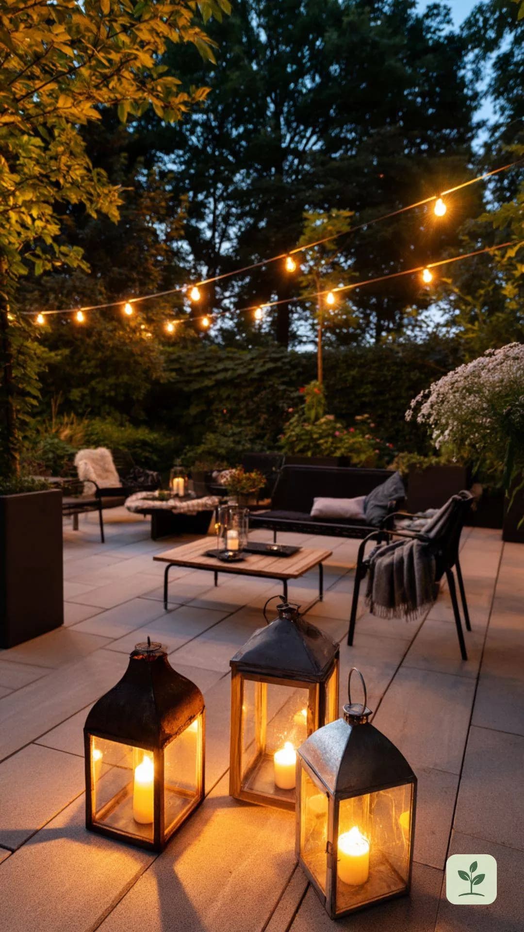 terrasse-dekorieren-lichterketten-windlichter