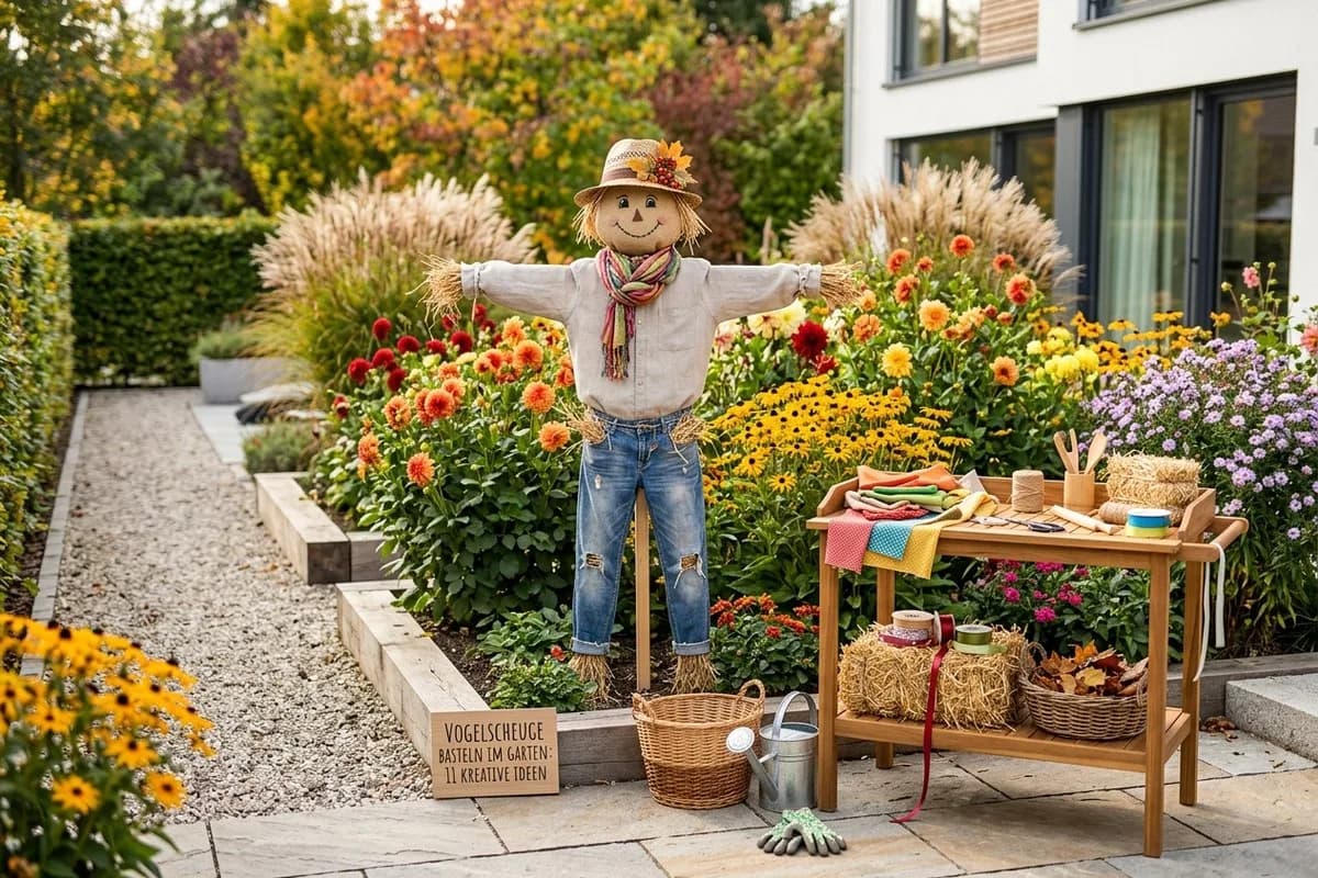 Vogelscheuche basteln für den Garten: 11 kreative Ideen – Titelbild