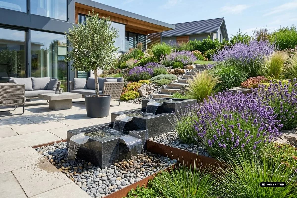 Wasserspiel auf der Terrasse: 11 schöne Ideen – Titelbild