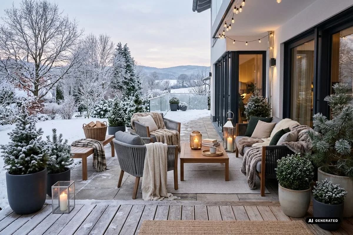 12 Ideen für eine Winterterrasse im Hygge-Stil – Titelbild
