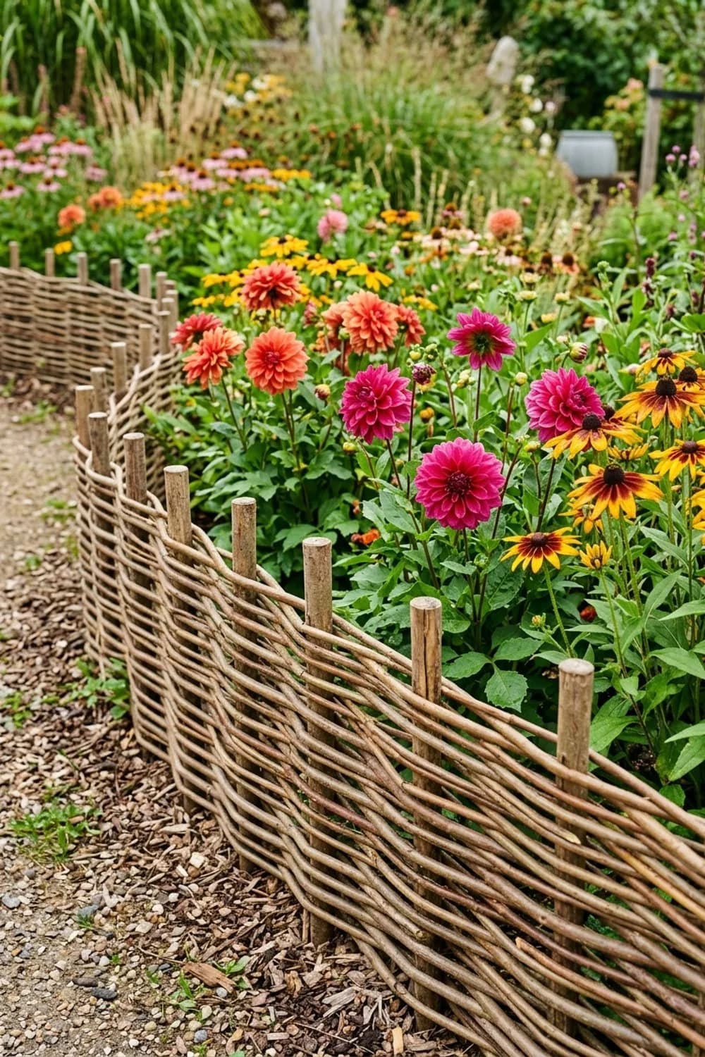 Rustikaler Gartenzaun: Ein Hauch von Bauerngarten – Äste als Deko im Garten: 9 kreative Ideen