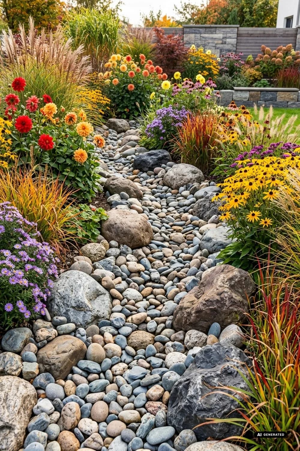 Der trockene Bachlauf: Die Illusion von Wasser – Bachlauf im Garten anlegen: 11 schöne Ideen