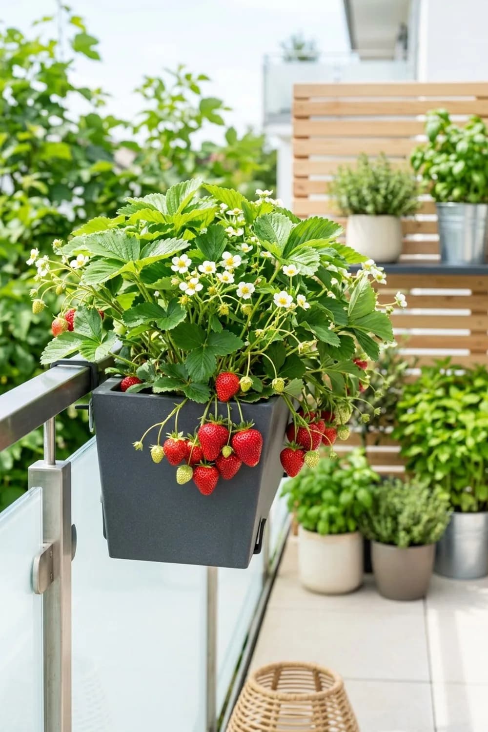 Süße Erdbeeren: Dein eigener Naschgarten im Kübel – Pflanzen auf dem Balkon: 7 schöne Ideen