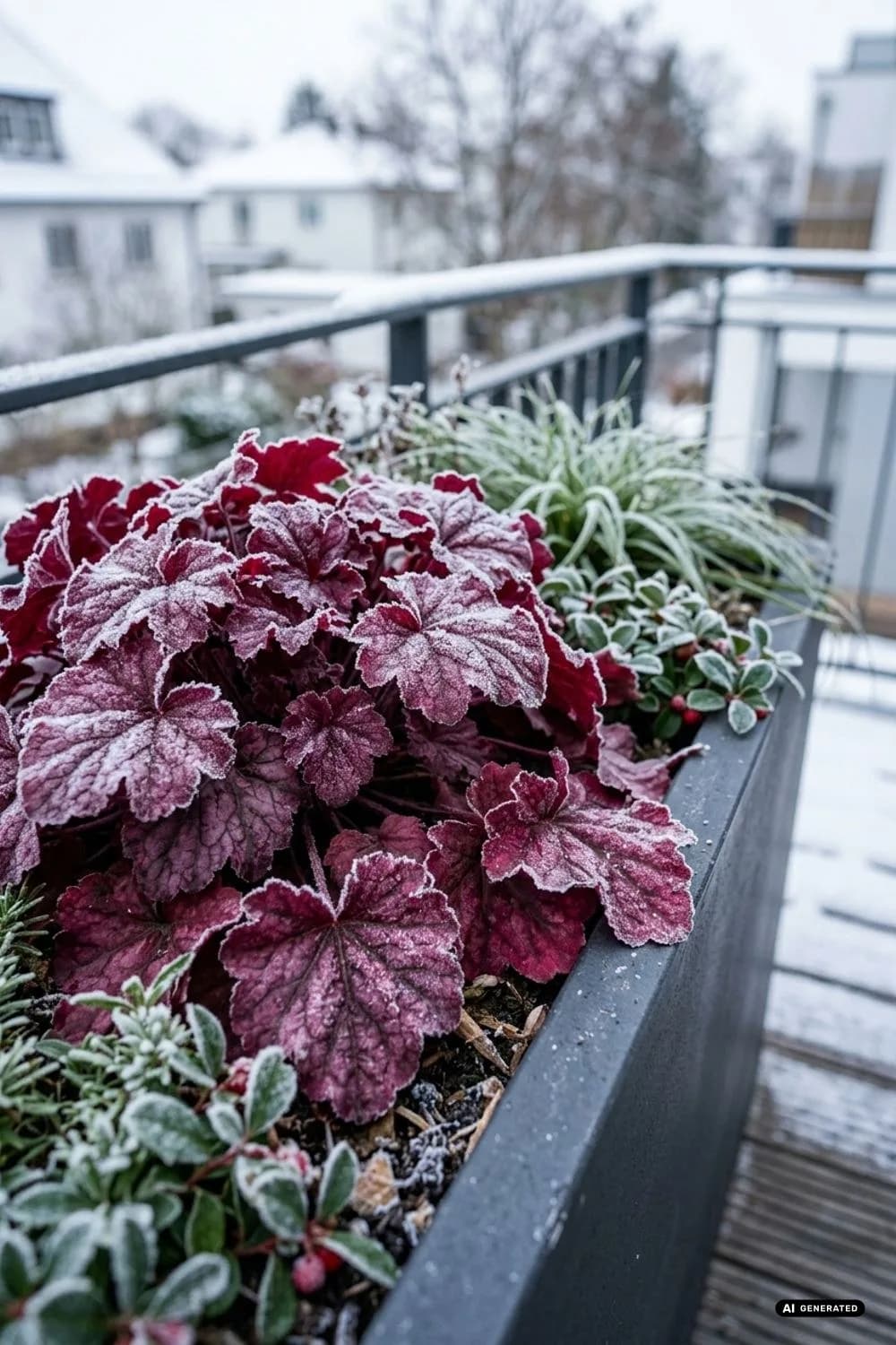 Purpurglöckchen (Heuchera): Blattschmuck statt Blütenpracht – 12 Ideen für Balkonkästen im Winter (ohne Blüten, trotzdem schön)
