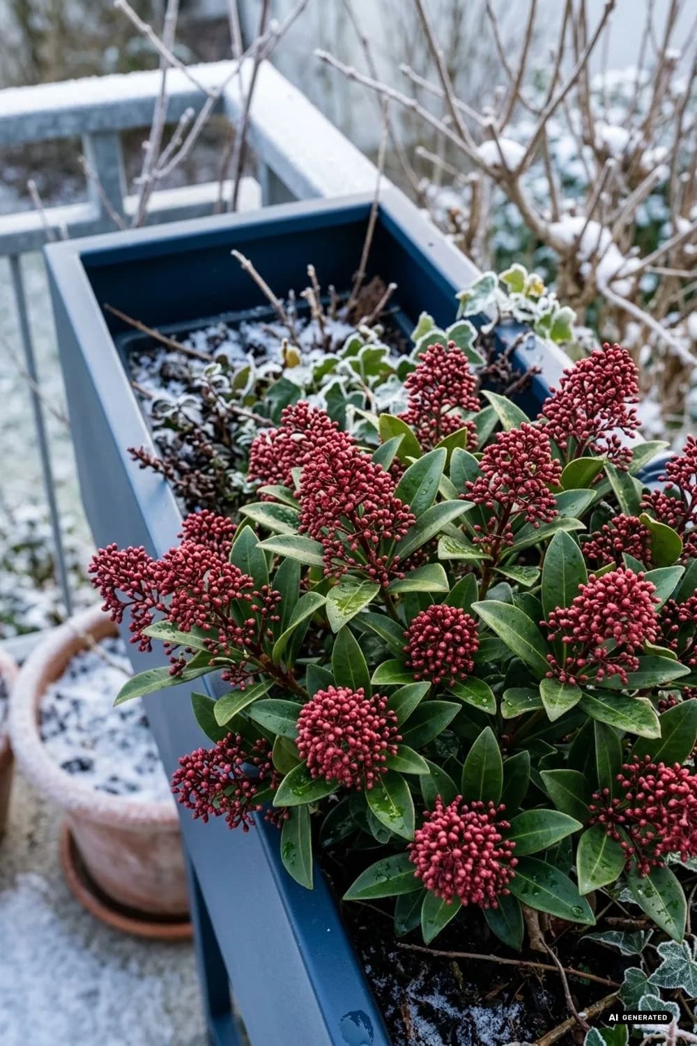 Skimmie (Skimmia japonica): Beerenschmuck und Blütenträume – 12 Ideen für Balkonkästen im Winter (ohne Blüten, trotzdem schön)