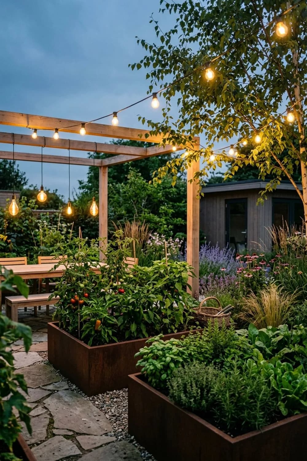 Magische Beleuchtung mit Lichterketten und Laternen: Zauberhafte Sommernächte – Boho-Garten gestalten: 8 schöne Ideen