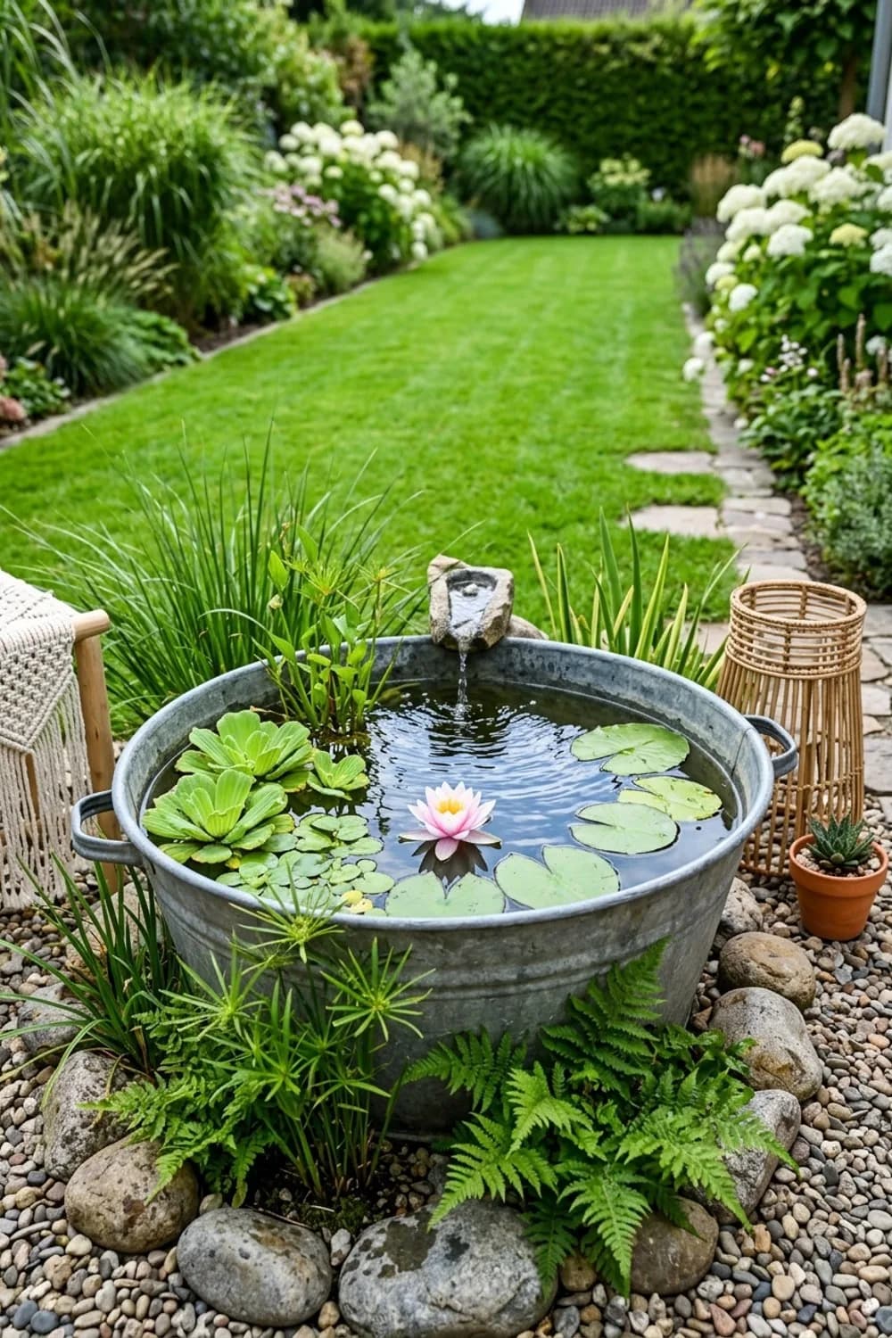 Wasserplätschern für die Seele: Eine Quelle der Ruhe – Boho-Garten gestalten: 8 schöne Ideen