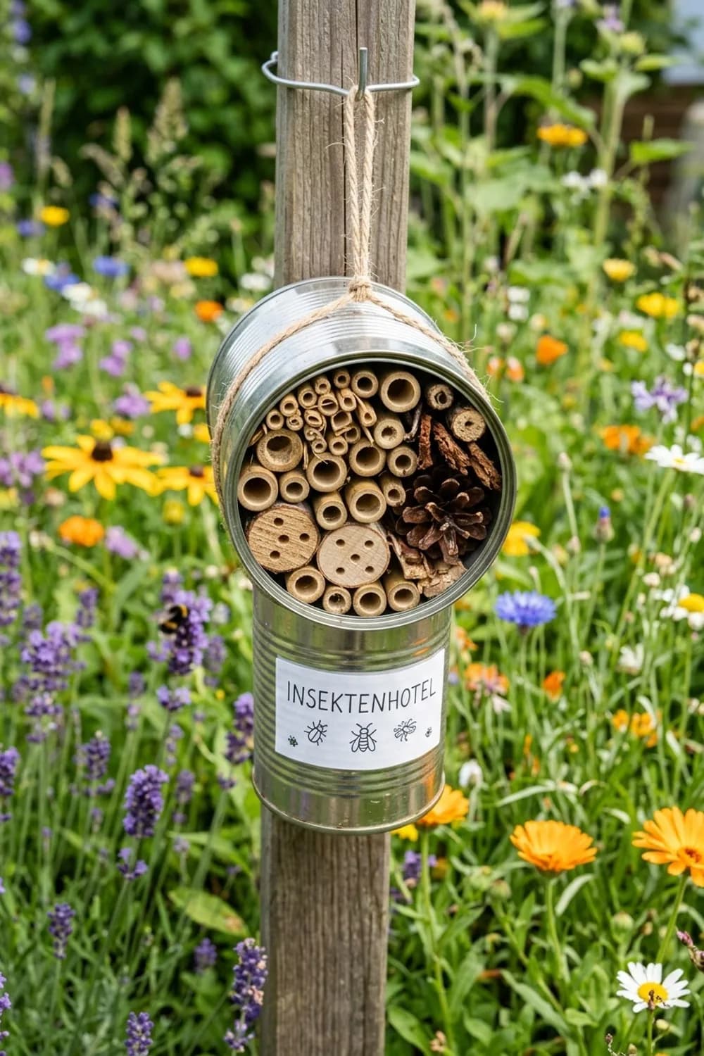 Mini-Insektenhotel: Ein sicheres Zuhause für Nützlinge – Dosen-Upcycling im Garten: 10 kreative Ideen