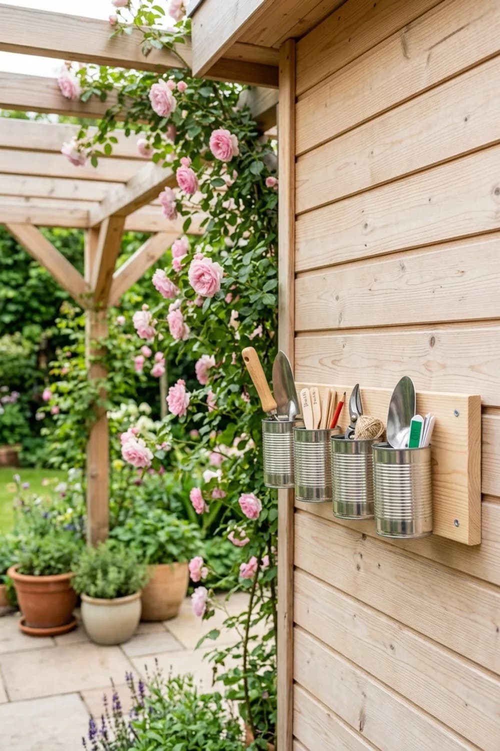 Praktischer Werkzeughalter: Ordnung für kleine Gartengeräte – Dosen-Upcycling im Garten: 10 kreative Ideen