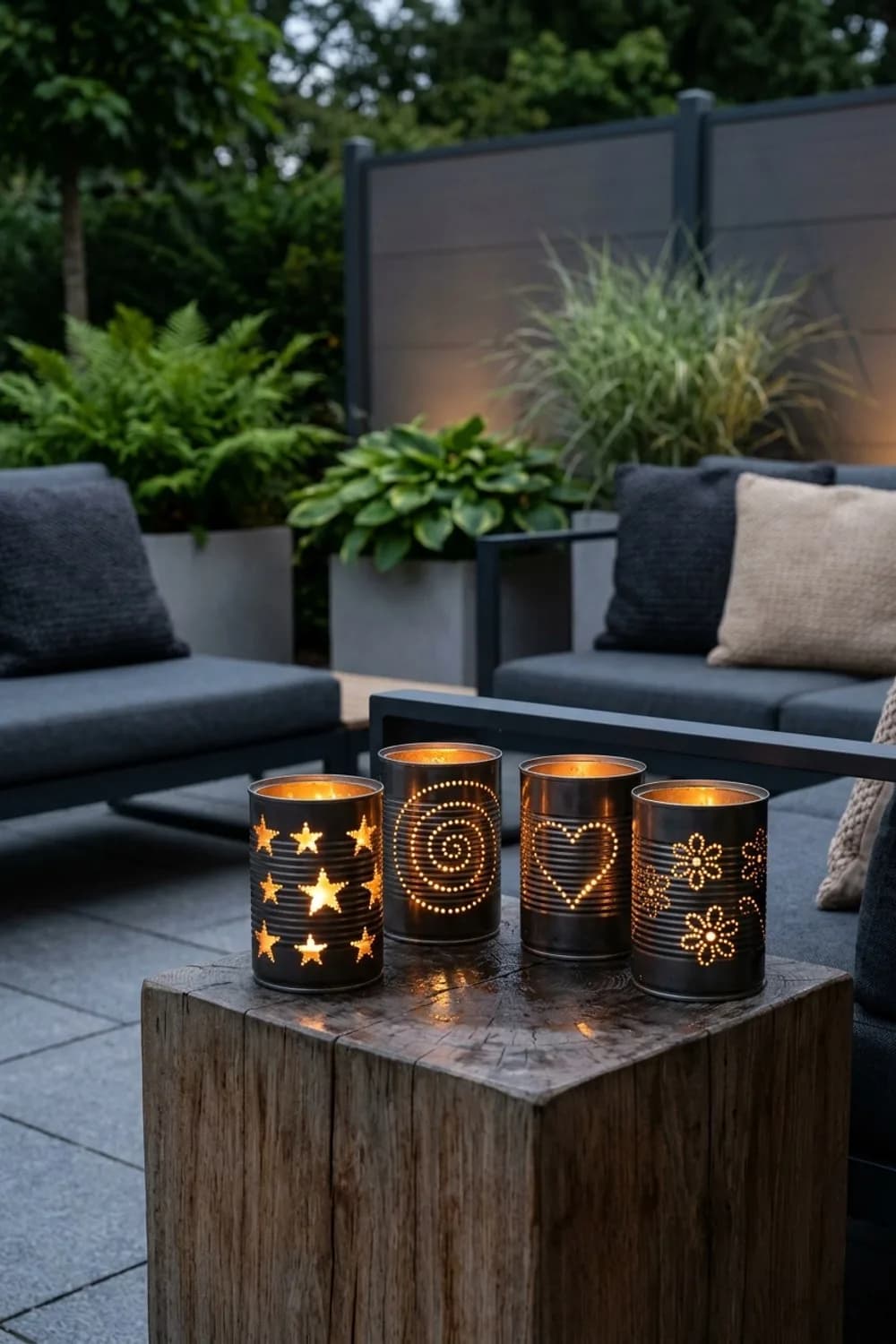 Zauberhafte Windlichter: Leuchtende Muster für die Nacht – Dosen-Upcycling im Garten: 10 kreative Ideen