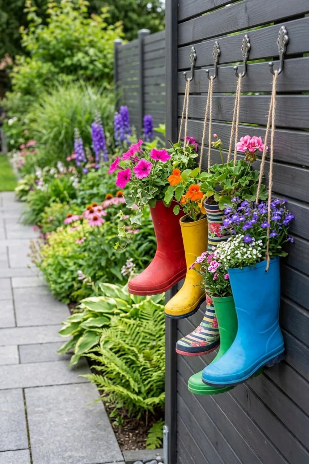 Upcycling-Pflanzgefäße: Aus alten Gummistiefeln werden Hingucker – Selbstgemachte Garten-Deko: 8 kreative Ideen