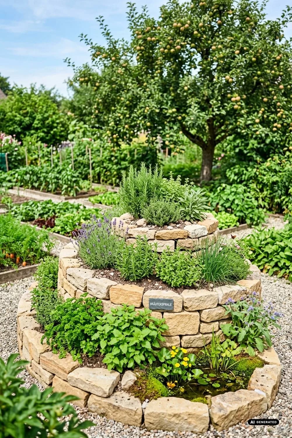 Die Kräuterspirale: Ein Paradies für mediterrane und heimische Kräuter – Garten-DIY-Ideen: 9 kreative Projekte
