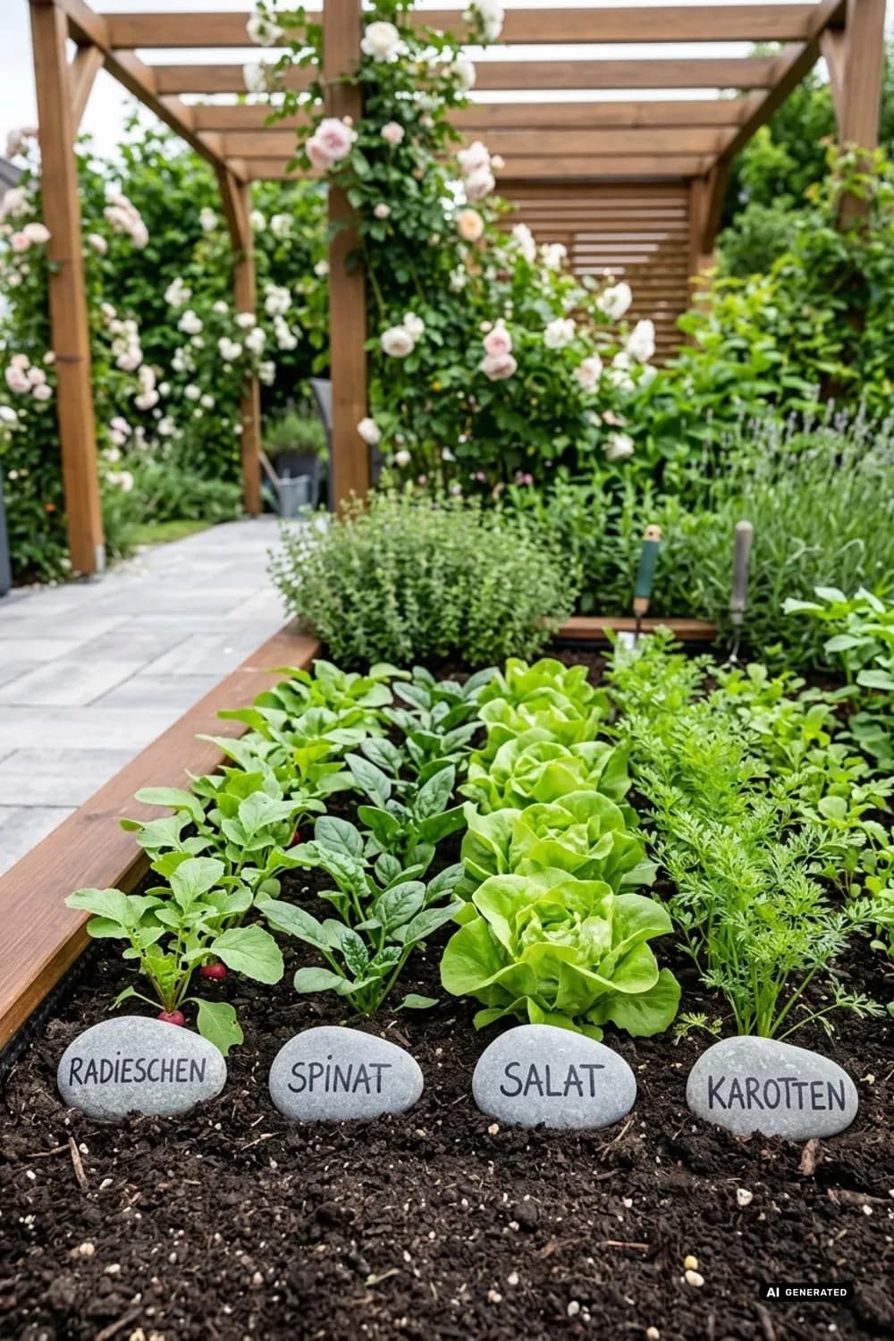 Gartenstecker aus Kieselsteinen: Ordnung und Kunst im Gemüsebeet – Garten-DIY-Ideen: 9 kreative Projekte