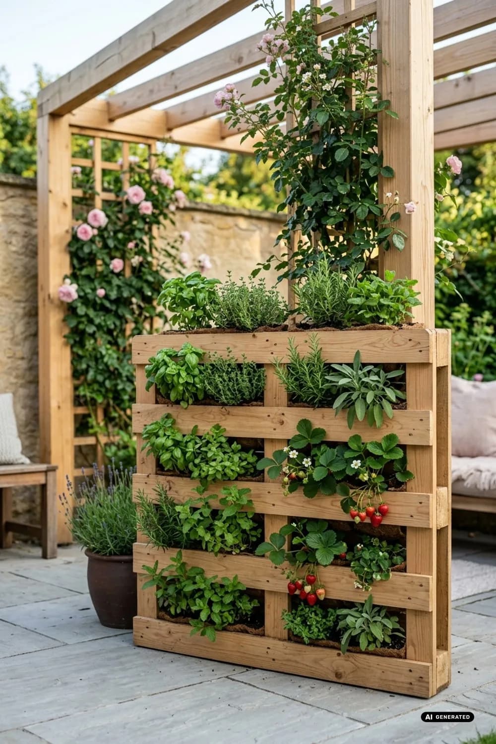 Vertikaler Garten: Grüne Wände aus einer Palette – Garten-DIY: 9 kreative Ideen