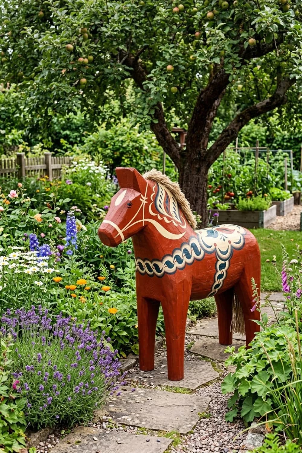 Individueller Farbanstrich: Das persönliche Kunstwerk – Holzpferd im Garten: 10 schöne Ideen