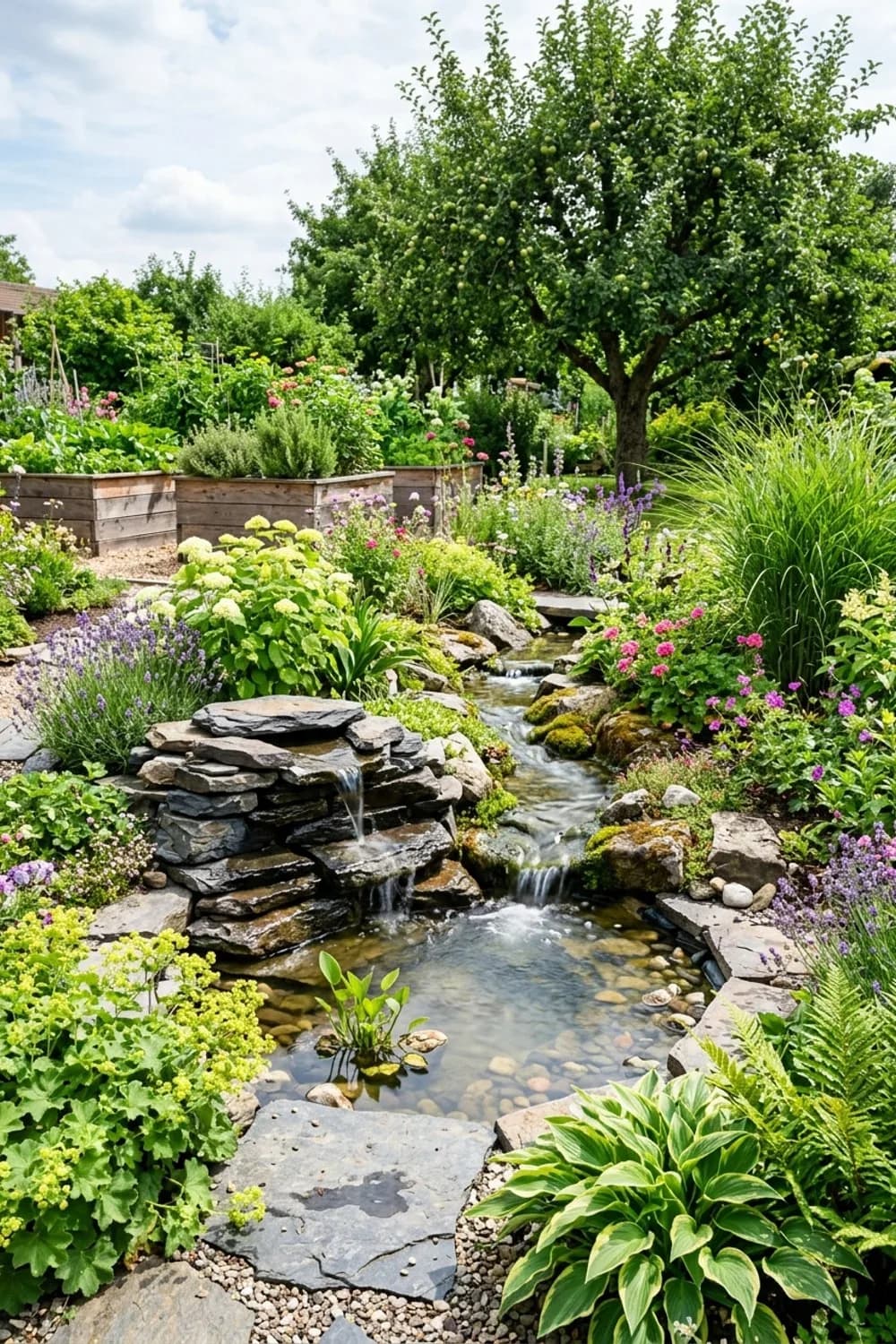 Das Wasserspiel: Beruhigende Klänge und kühle Oasen – Garten Inspiration: 9 schöne Ideen