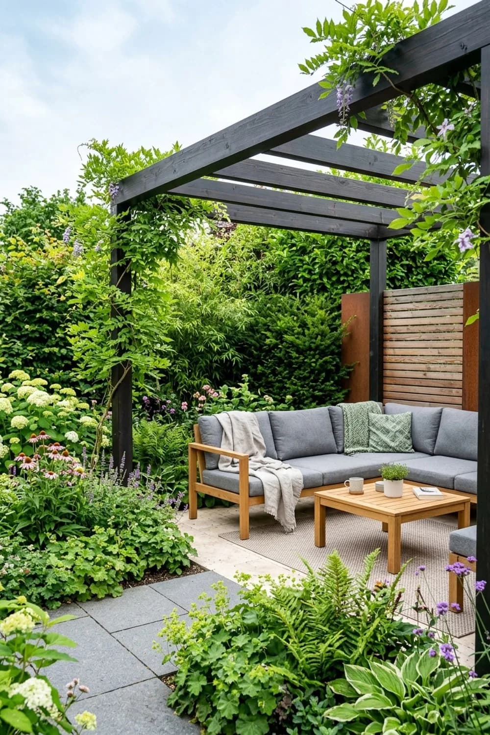 Der Sitzplatz mit Pergola: Dein grünes Wohnzimmer – Garten Inspiration: 9 schöne Ideen
