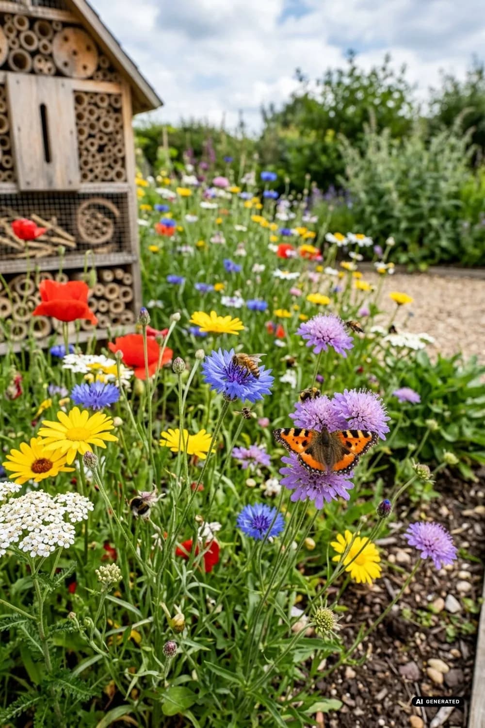 Das Insektenhotel und die Wildblumenwiese: Naturbeobachtung hautnah – Kinderbereich im Garten: 8 schöne Ideen
