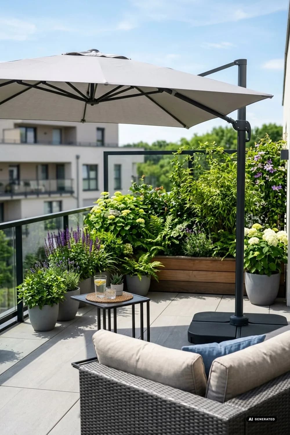 Schattenspender: Flexibler und stilvoller Sonnenschutz – Garten-Lounge einrichten: 8 gemütliche Ideen