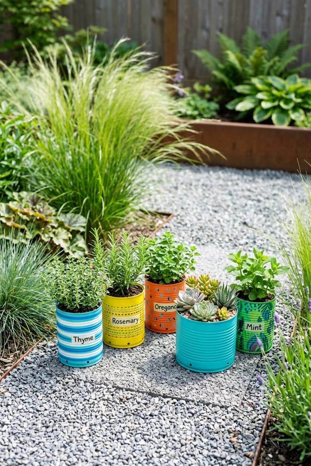 Konservendosen: Bunte Töpfe für Kräuter und Sukkulenten – Garten-Upcycling: 7 kreative Ideen