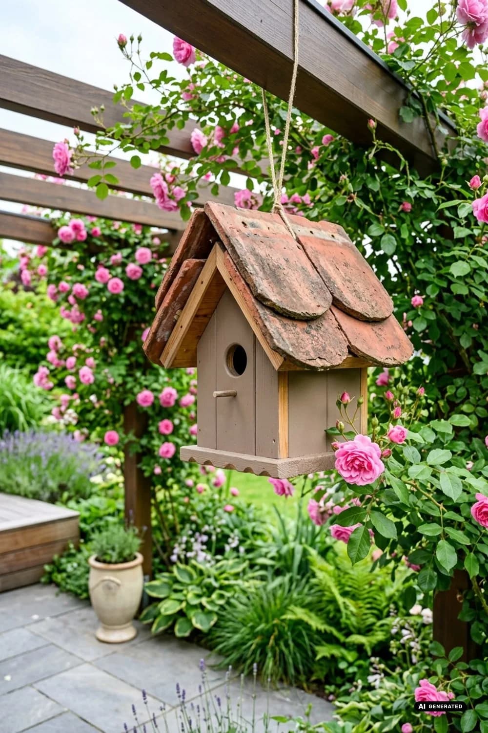 Mini-Dach für Vogelhaus & Co.: Schutz mit Stil – Dachziegel als Deko im Garten: 11 kreative Ideen