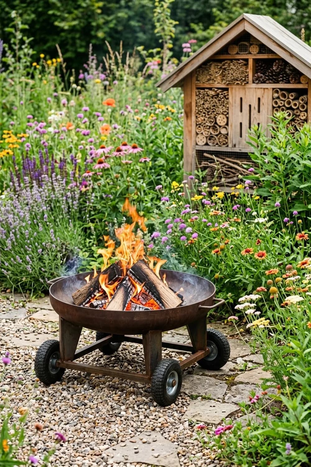 Die flexible Lösung mit Feuerschale: Mobil und vielseitig – Feuerstelle mit Sitzecke im Garten: 10 Ideen