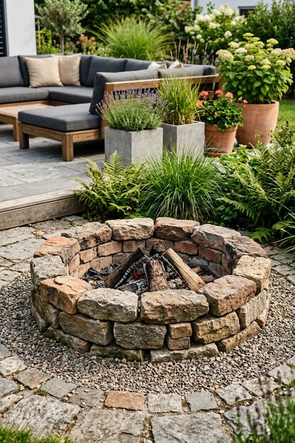 Die rustikale DIY-Feuerstelle: Naturnah und günstig – Feuerstelle mit Sitzecke im Garten: 10 Ideen
