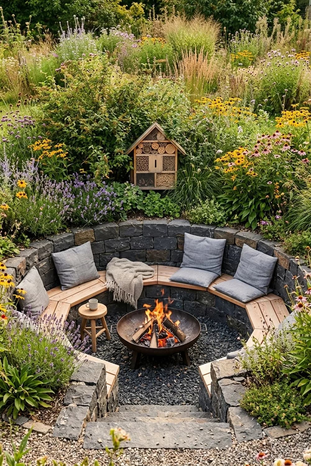Die versenkte Feuerstelle: Ein intimer Kokon im Garten – Feuerstelle mit Sitzecke im Garten: 10 Ideen