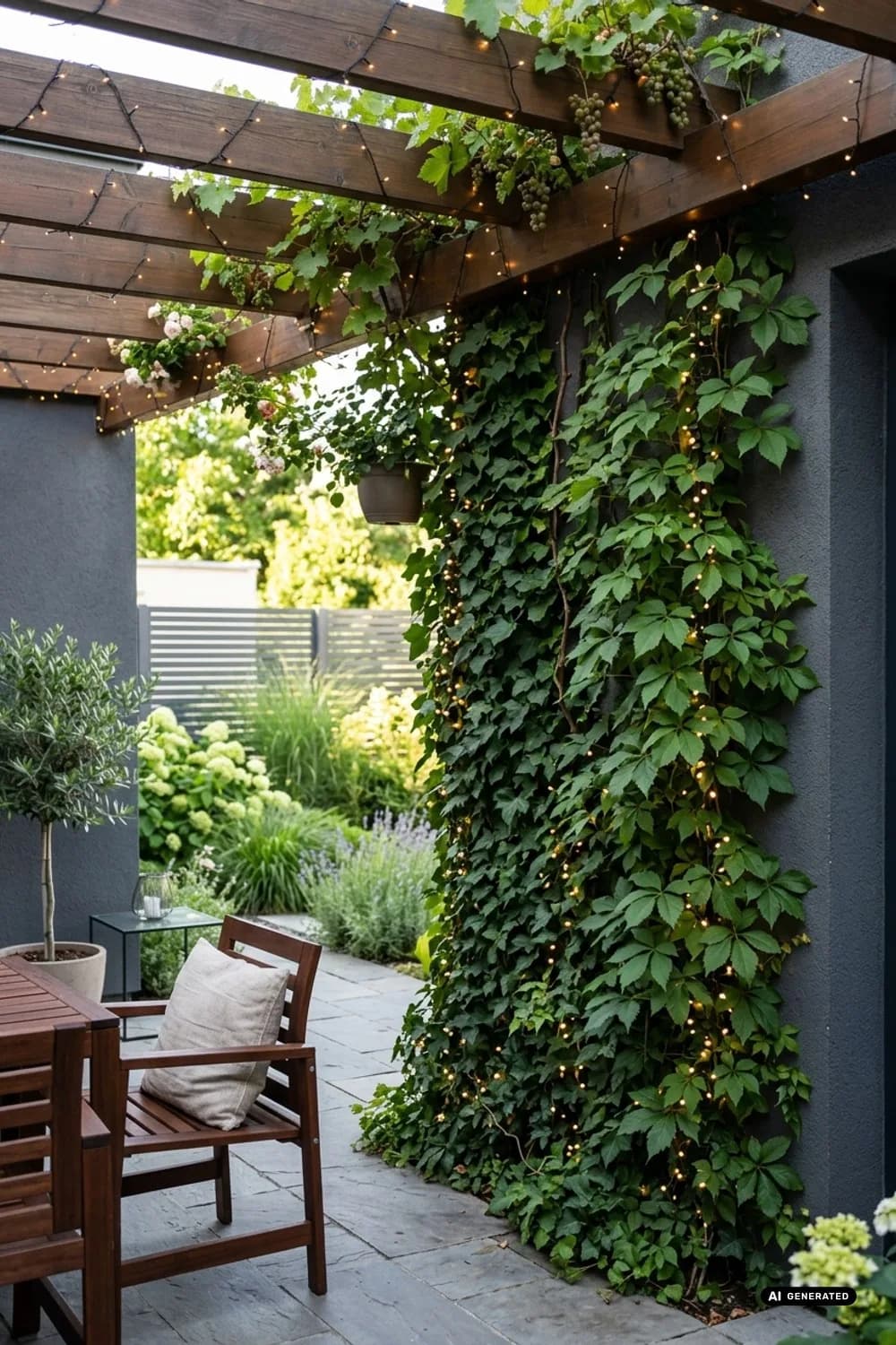 Kletterpflanzen und Fassaden: Die Vertikale nutzen – 10 Tipps zur Gartengestaltung mit Weihnachtsbeleuchtung