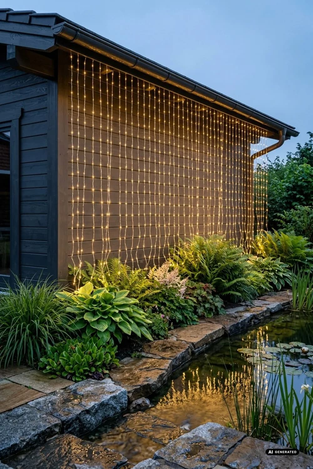 Lichtervorhänge und -netze: Flächen effektvoll gestalten – 10 Tipps zur Gartengestaltung mit Weihnachtsbeleuchtung