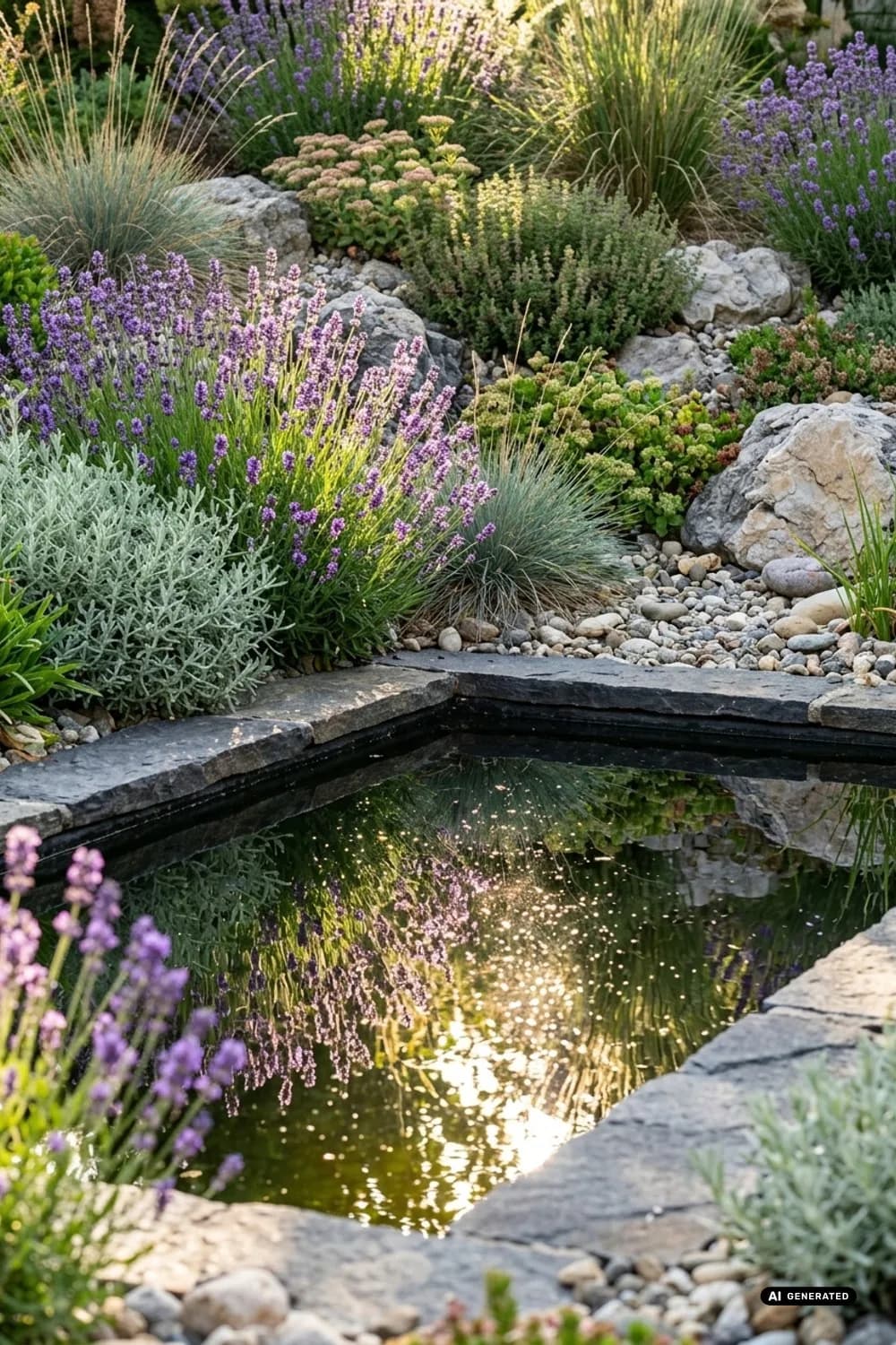 Wasser im Garten: Spiegelungen und magische Effekte – 10 Tipps zur Gartengestaltung mit Weihnachtsbeleuchtung