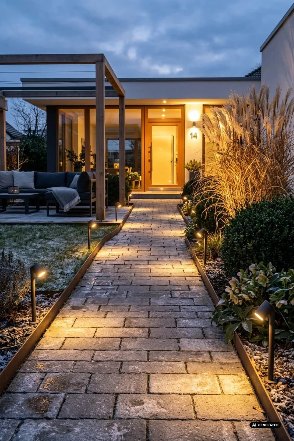 Wege und Eingang: Einladend und sicher durch die Nacht – 10 Tipps zur Gartengestaltung mit Weihnachtsbeleuchtung
