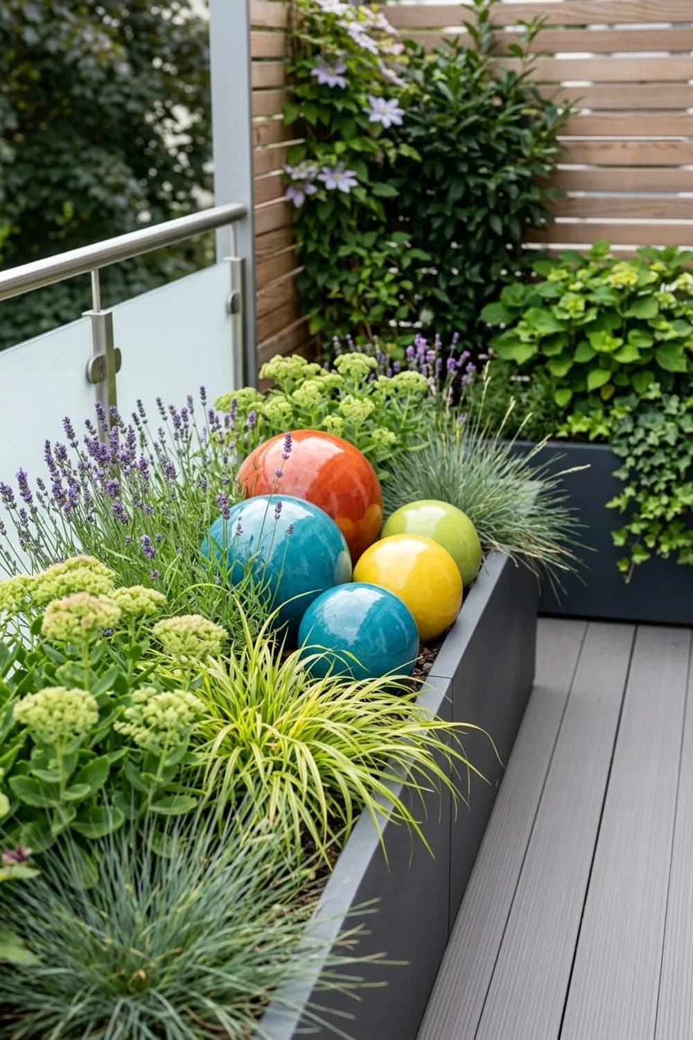 Keramik-Kugeln als Beet-Akzente: Farbenfrohe Blickpunkte schaffen – Keramik-Deko im Garten: 8 schöne Ideen