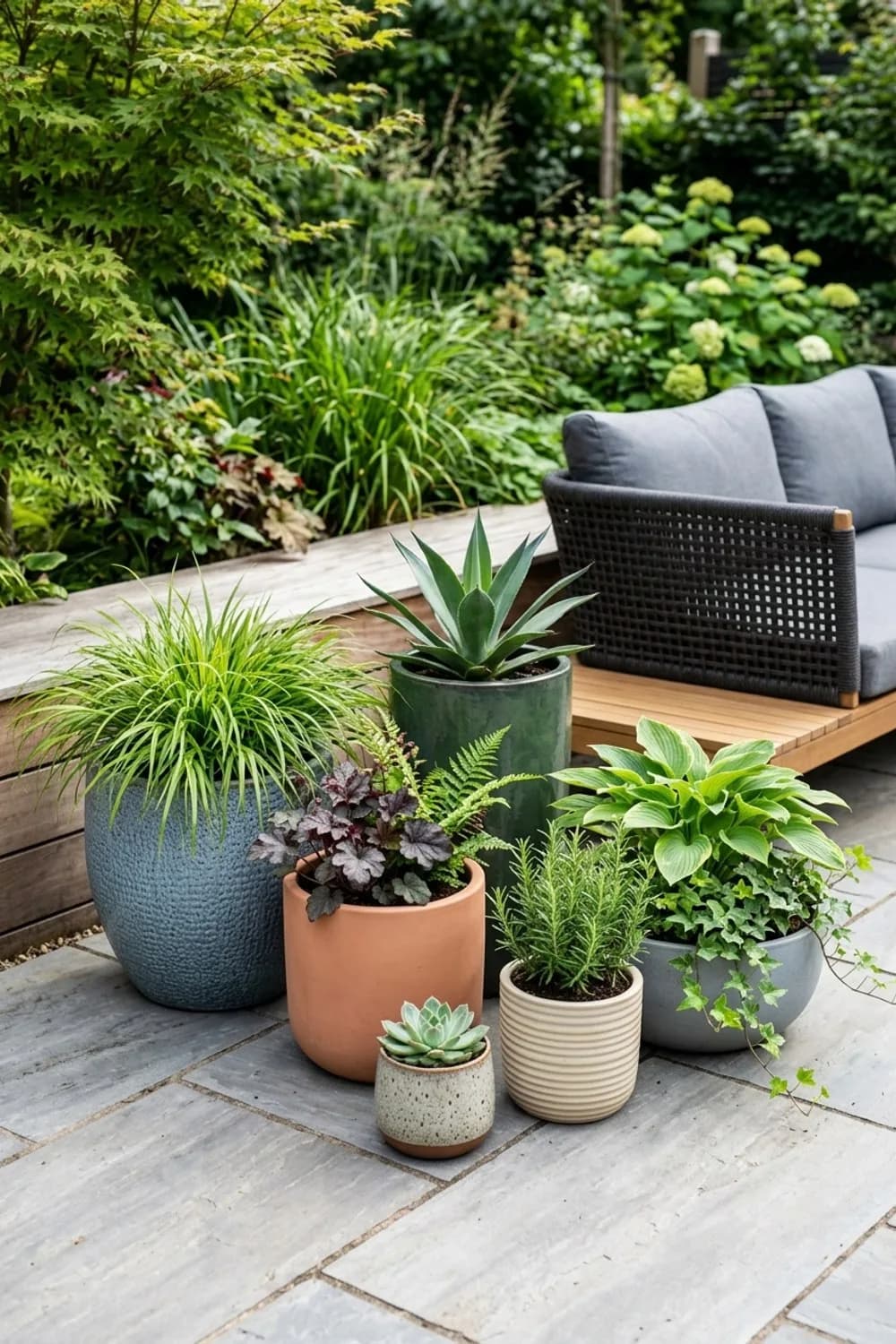 Pflanzgefäße in Gruppen: Stilvolle Arrangements gestalten – Keramik-Deko im Garten: 8 schöne Ideen