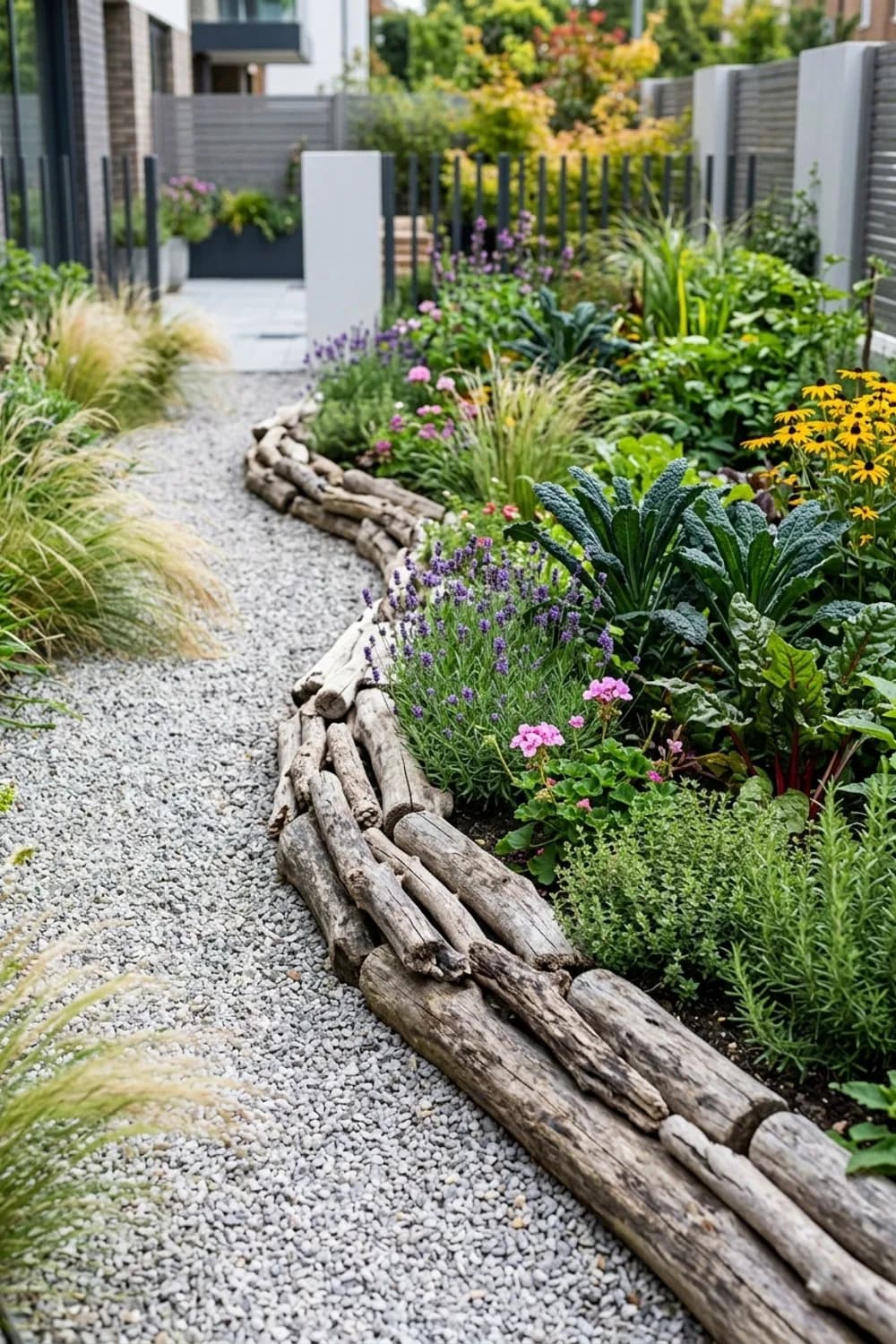 Beetbegrenzung: Die organische Kante für deine Beete – Schwemmholz im Garten: 7 kreative Ideen