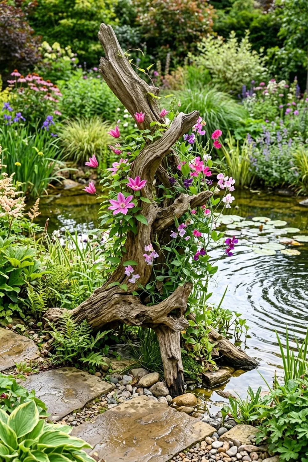 Rankhilfe: Der natürliche Halt für Kletterkünstler – Schwemmholz im Garten: 7 kreative Ideen
