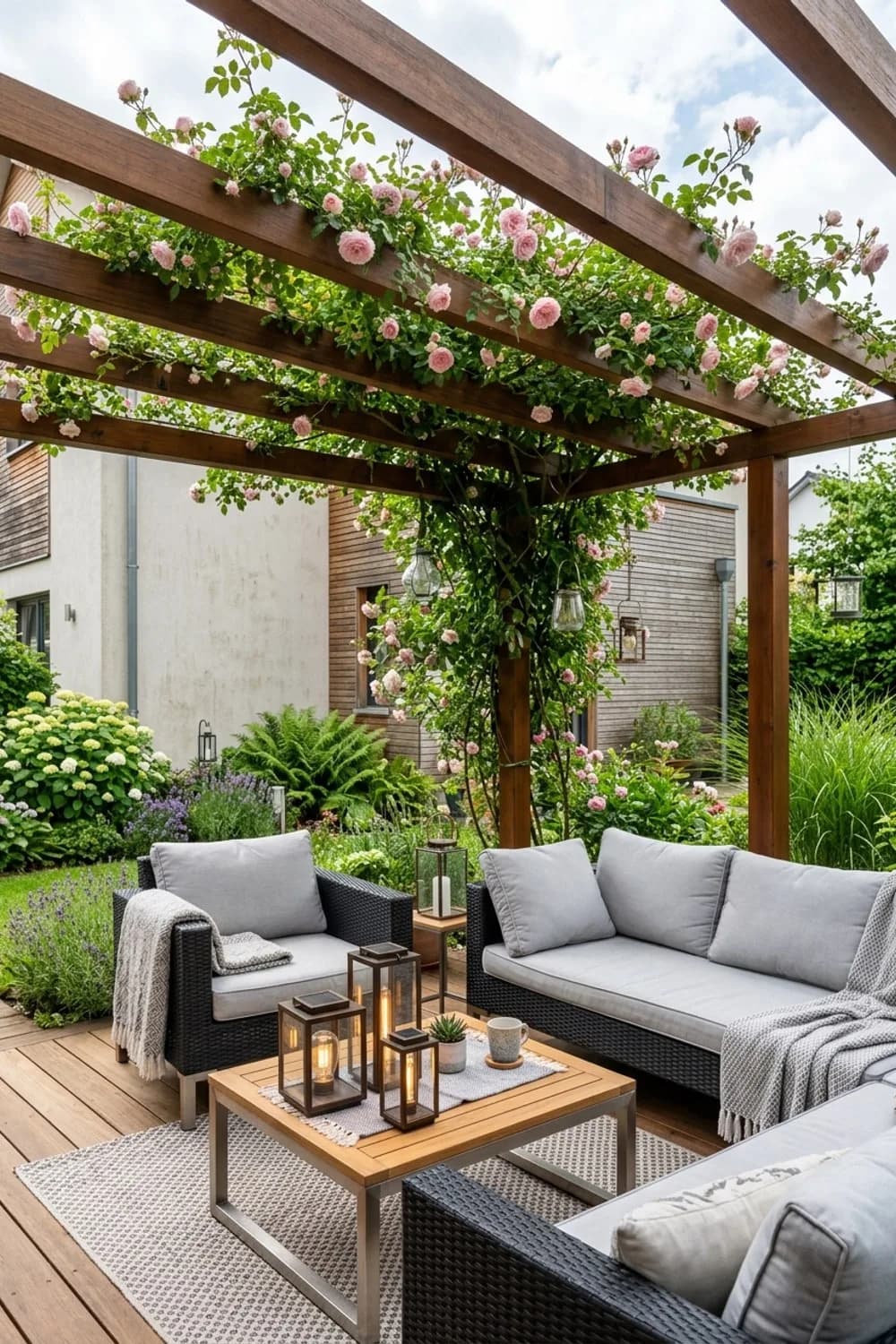 Gemütlichkeit für die Sitzecke: Dein Wohnzimmer im Freien – Laternen im Garten: 8 schöne Ideen
