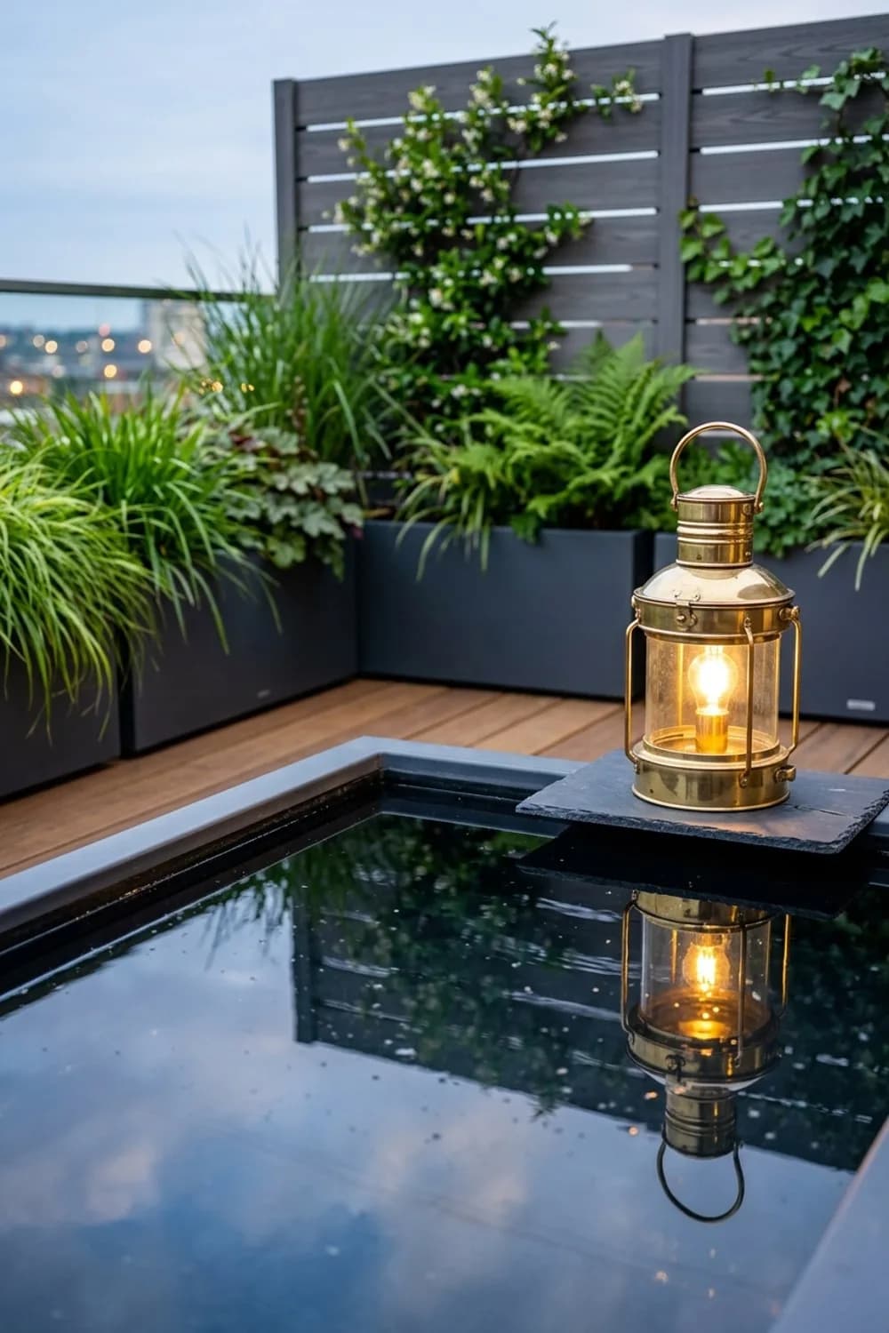 Maritime Stimmung am Gartenteich: Lichtreflexe auf dem Wasser – Laternen im Garten: 8 schöne Ideen