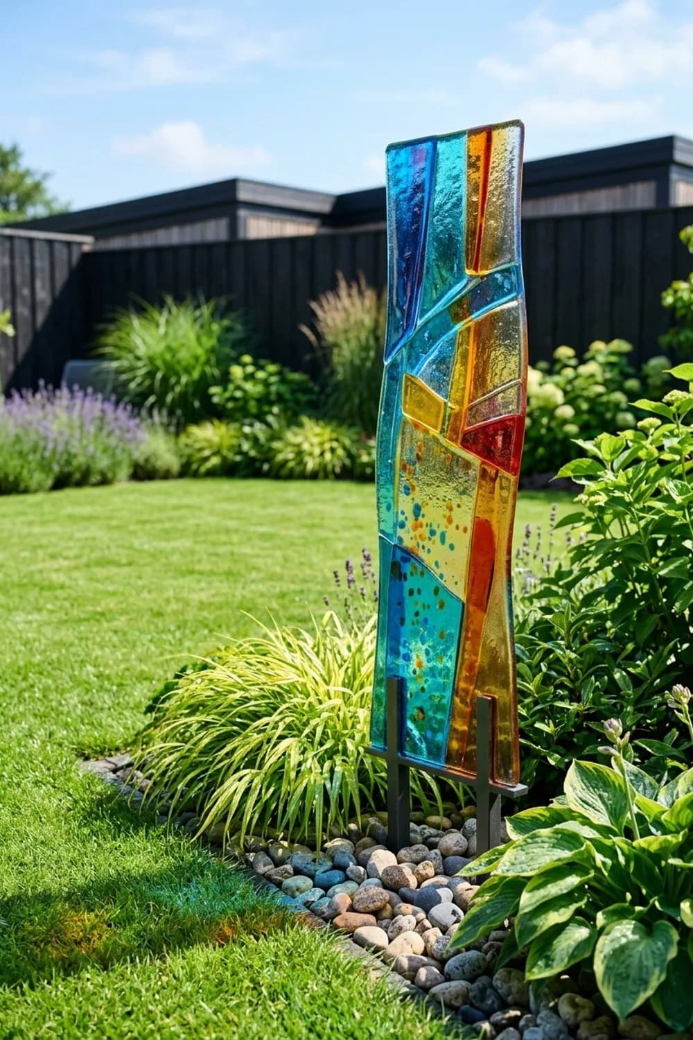 Glasstele: Faszinierendes Spiel mit Licht und Farbe – Steelen im Garten: 10 schöne Ideen