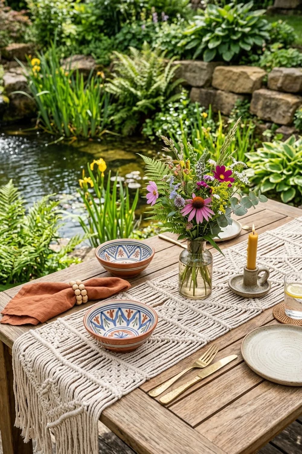 Boho-Vibes für laue Abende: Lässig und unkonventionell – Tischdeko im Garten: 7 schöne Ideen