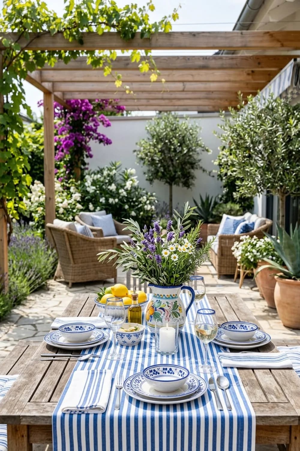 Mediterranes Urlaubsflair: Ein Hauch von Mittelmeer – Tischdeko im Garten: 7 schöne Ideen