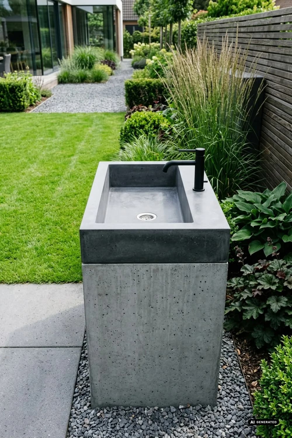 Modern & Minimalistisch: Das Waschbecken aus Beton – Waschbecken Garten: 7 schöne Ideen